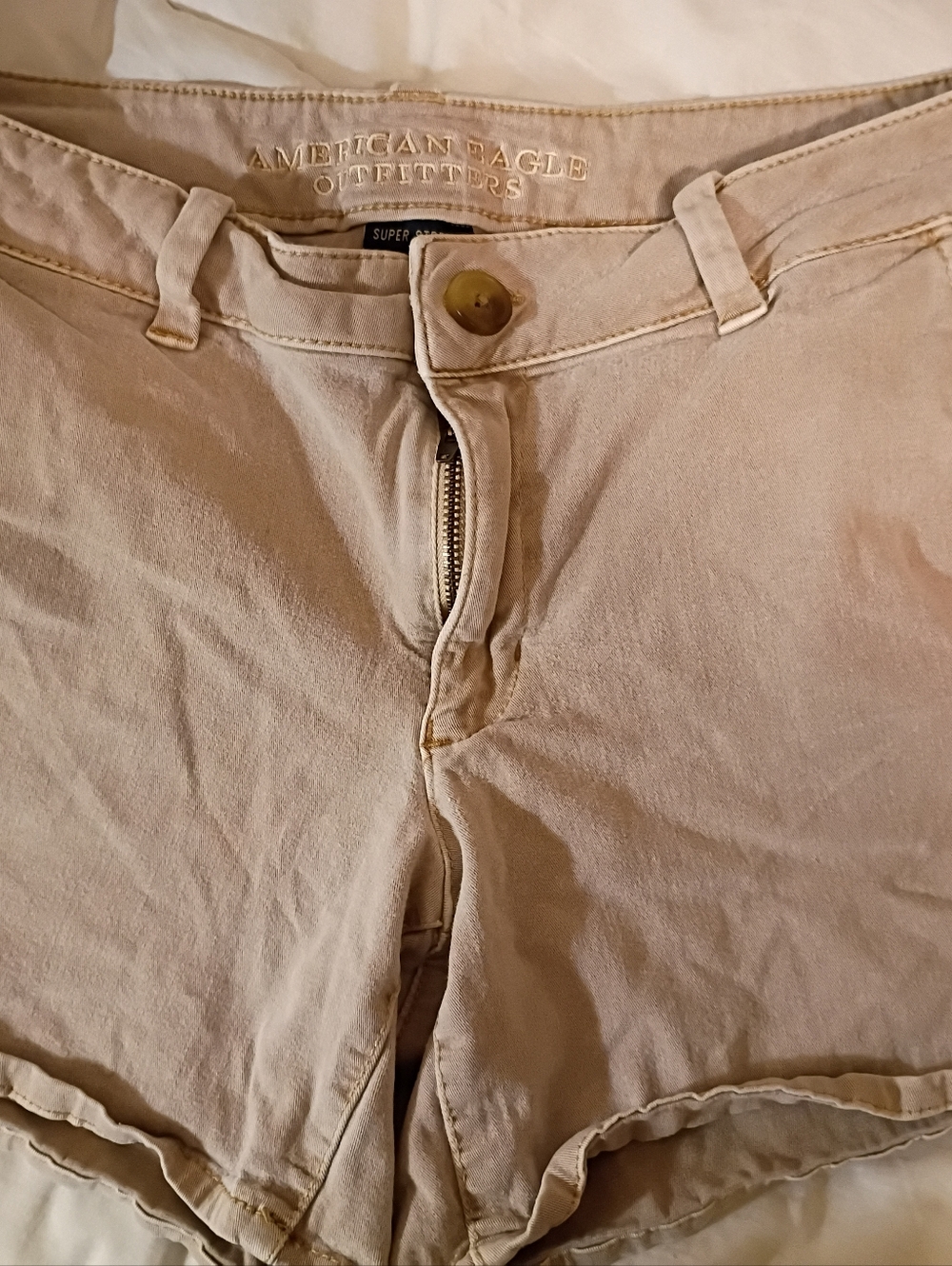 American Eagle Outfitters Khaki High-Rise Shorts